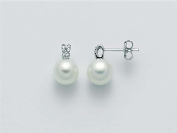 Orecchini Miluna Donna Le Perle in Oro bianco Perla 9.0 Ct PER2454A - PER2454A